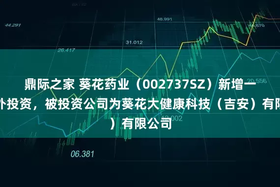 鼎际之家 葵花药业（002737SZ）新增一起对外投资，被投资公司为葵花大健康科技（吉安）有限公司